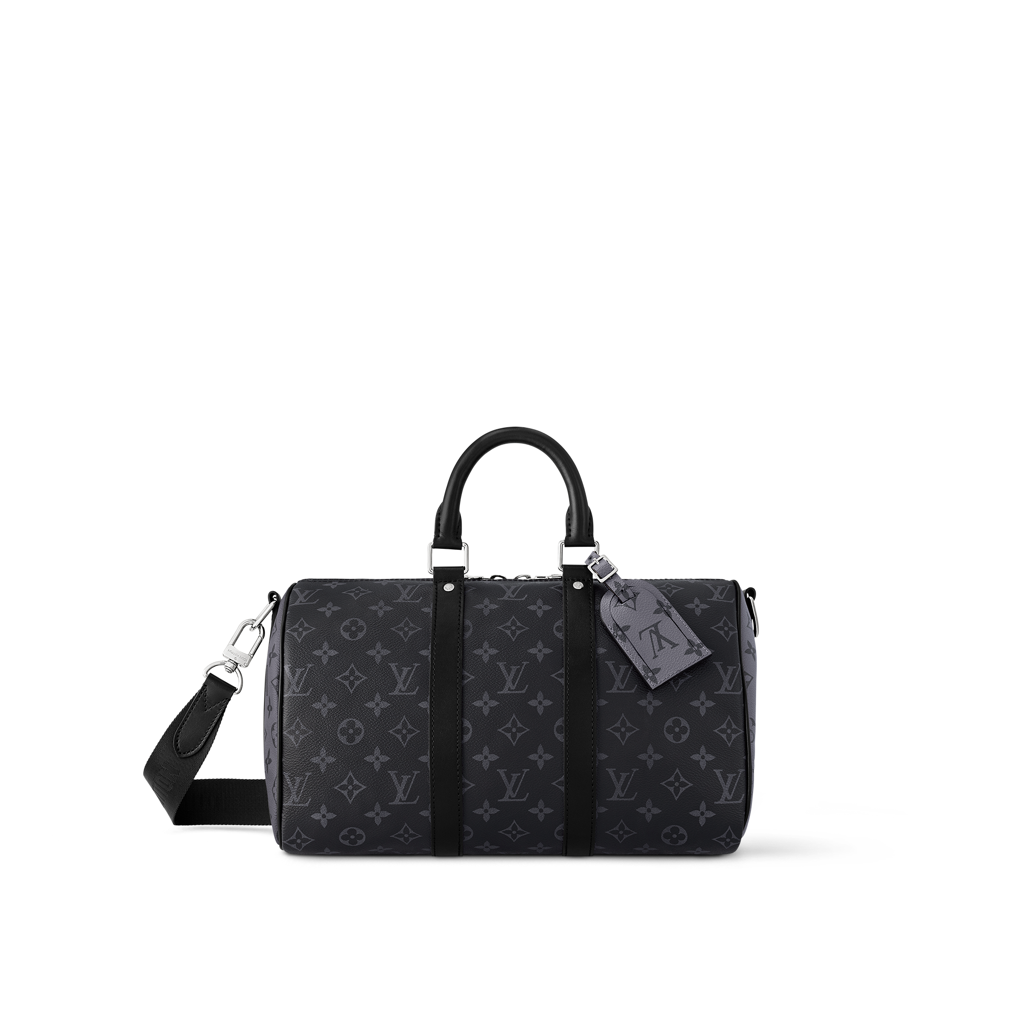 Louis vuitton black keepall cheap bandouliere bag